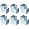 uxcell Kit per 2-Way Gazebo, Staffe Angolari per Legno 2" x 2" (6 Pezzi)