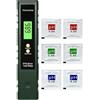 Homcoice Misuratore pH con Simulazione Striscia e Misurazione Temperatura, Tester pH 0,01