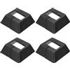 uxcell 4 Pezzi Copribase per Recinzione 1.6x0.8" Split Post Quadrato