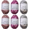 No 6 Rotoli Filato di Tessuto Metallico per DIY Scarpe Maglia e Uncinett6655