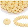uxcell 110 Perline in Silicone 14mm Lenticchie per Bijoux, Giallo Chiaro