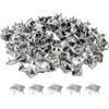 uxcell 100Pcs Rivetti Piramidali per Abbigliamento 8mm 4-Graffette Argento