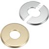 uxcell Per Wall Split Flange 96mm/3.8" OD, 2 Pcs Piastre Scudo, Oro/Argento