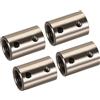 uxcell Rotondo Dado M10 M4 Filo Manicotto Blocco Asta Adattatore Nero 4pz