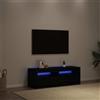 vidaXL Mobile Porta TV con LED Rovere Nero 120x35x40 cm Multistrato