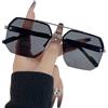 da per sole per stile quadrato mezza montatura UV400 per uomo donna leggeri com