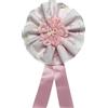 PuntoCasaStore Coccarda fiocco nascita ciuccio gesso rosa femmina diam.20 cm decorazione idea r