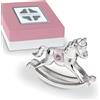 PuntoCasaStore Linea Qf Argento Cavallo Cavalluccio a dondolo 6x5 cm Rosa decorativo con box bo