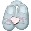 PuntoCasaStore 12 pz magnete gesso scarpetta girl con cuore plexiglass rosa h.4 cm calamita bom