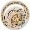 PuntoCasaStore Pace icona tonda sacra famiglia 7,5 cm bomboniera matrimonio anniversario