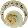 PuntoCasaStore Iride icona tonda sacra famiglia h.8 cm bomboniera matrimonio anniversario