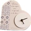 PuntoCasaStore Orologio cuore maiolica 16x16 cm claraluna 2024 bomboniera idea regalo matrimoni