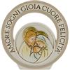 PuntoCasaStore Poetica icona tonda sacra famiglia h.9 cm bomboniera matrimonio anniversario