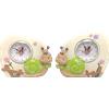 PuntoCasaStore 2 PZ orologio lumaca e fiore in resina 11,5x10,5 cm bomboniera battesimo nascita