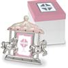 PuntoCasaStore Linea Qf Argento Cavallo Cavalluccio Portafoto 14x14 cm Rosa decorativo con box