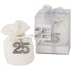 PuntoCasaStore 1 pz event gift box set da regalo 25° anniversario 4 cm con sacchetto portachiav