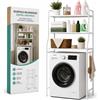 10ELED Mobile Lavatrice Salvaspazio con 3 Ripiani STABILE Scaffale Organizer Bagno e