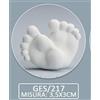 PuntoCasaStore 12 gesso gessetto piedini 3,5x3 bomboniera applicazione nascita