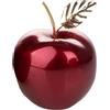 PuntoCasaStore Mela decorativa ceramica rossa con foglia oro h.11,5 cm ornamento moderno decora