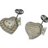 PuntoCasaStore 1 pz segnaposto cuore porcellana elegante bomboniera matrimonio comunione battes