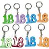 PuntoCasaStore 8 pz Portachiavi 18 Anni 5 Colori Assortiti 4xH.3,5 cm cm Bomboniera Compleanno