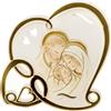 PuntoCasaStore Golden icona cuori sacra famiglia h.8 cm bomboniera matrimonio anniversario