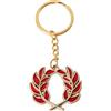 PuntoCasaStore 12 pz ciondolo zama smaltata laurea corona d'alloro 4 cm con portachiavi decoraz