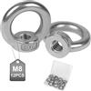 EXLECO 12 Pezzi Dado a Occhiello M8 Dadi a Occhiello in Acciaio Inox Dado