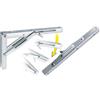 SUPPORTO TELESCOPICO PER TAVOLO - Supporto pieghevole per tavolo in ACCIAIO INOX