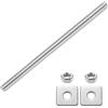 uxcell Barra filettata M10x170mm per acciaio inox 304 con dadi e rondelle