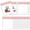 uxcell 25 Pcs Sacchetti EVA 4.3x3.5 Pollici con Cerniera per Gioielli, Rosa
