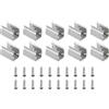 uxcell 40 pz Clip,supporti montaggio acciaio inox per cavi luce neon RGB 4,8 mm-6 mm
