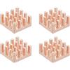 uxcell 4 Pcs Radiatore Rame 9x9x5mm, per