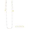 uxcell Collana per Occhiali Elegante per Donna con Perline Farfalle Dorate, Giallo