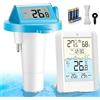 Warmfay Termometro digitale wireless per piscina, solare e batteria, IP68 | Term