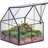 NCYP 10,8x10,8x12,5 cm Mini Terrario per Piante in Vetro Geometrico con Coperchi