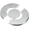 uxcell Per Wall Split Flange 115mm/4.5" OD, 1 Pcs Placca Frontale, Argento