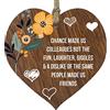 Stuff4 Chance Made Us Colleagues, targa in legno scuro a forma di cuore, regalo per pensionamento, da donna, regalo per colleghi, regali insoliti per donne