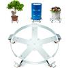 VEVOR Carrello Base Rotondo per Trasporto Bombole Fusto Vaso di Piante Carichi Pesanti Capienza Max. 567kg per Fusto di Capacità Max. 250 Litri, Carrello Circolare con Ruote per Trasporto Fusto Piante