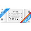 NOUS Tasmota Interruttore intelligente della luce da incasso Nous L6T - Esp8266 Smart Home Switch con timer, interruttore wlan, interruttore radio LED relè 230 V - MQTT ioBroker Google Home Assistant Alexa