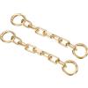 2Pcs Catena Estensione Borsa 5.9", Oro 0.5" per Fiat 500