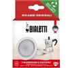 Bialetti Ricambi, Include 3 Guarnizioni e 1 Piastrina, Compatibili con Moka Express, Fiammetta, Break, Happy, Dama, Moka Melody, Alpina, Moka Timer e Rainbow ( 3/4 Tazze)