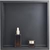 VEVOR Nicchia per Doccia, 33,0 x 33,0 x 10,2 cm, Nicchia Durevole in Acciaio Inossidabile da Incasso a Parete, Robusto Porta Sapone e Shampoo, Sigillato Impermeabile, Singolo Strato, Nero