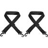 uxcell 150cmx3.8cm Sci Porta Cinghia,2pz Regolabile Tracolla Fascia,Nero