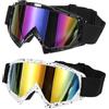 uxcell 2 Occhiali per Moto Cross, per Sci Nero/Bianco con Lenti Colorate/Dorate