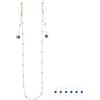 uxcell Collana per Occhiali Elegante per Donna con Perline Farfalle Dorate, Blu Scuro