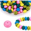 uxcell Per 110Pcs Perline Silicone 14mm Lenticchie Gomma Bulk, Multicolore A