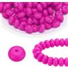 uxcell 110Pcs perline silicone 14mm lenticchie perline gomma rosa