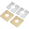 uxcell Per Wall Split Flange 86mm/3.4\" OD, 4 Pcs Piastre Scudo Oro/Argento