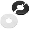 uxcell Per Wall Split Flange 96mm/3.8\" OD, 2 Pcs Piastre Scudo, Bianco/Nero